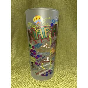 CatStudio NAPA California Frosted Drink Glass Tumbler 15oz 2008